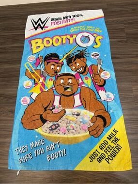 2016 WWE The New Day Booty O's Cereal Wrestling Beach Towel 50 x 27"